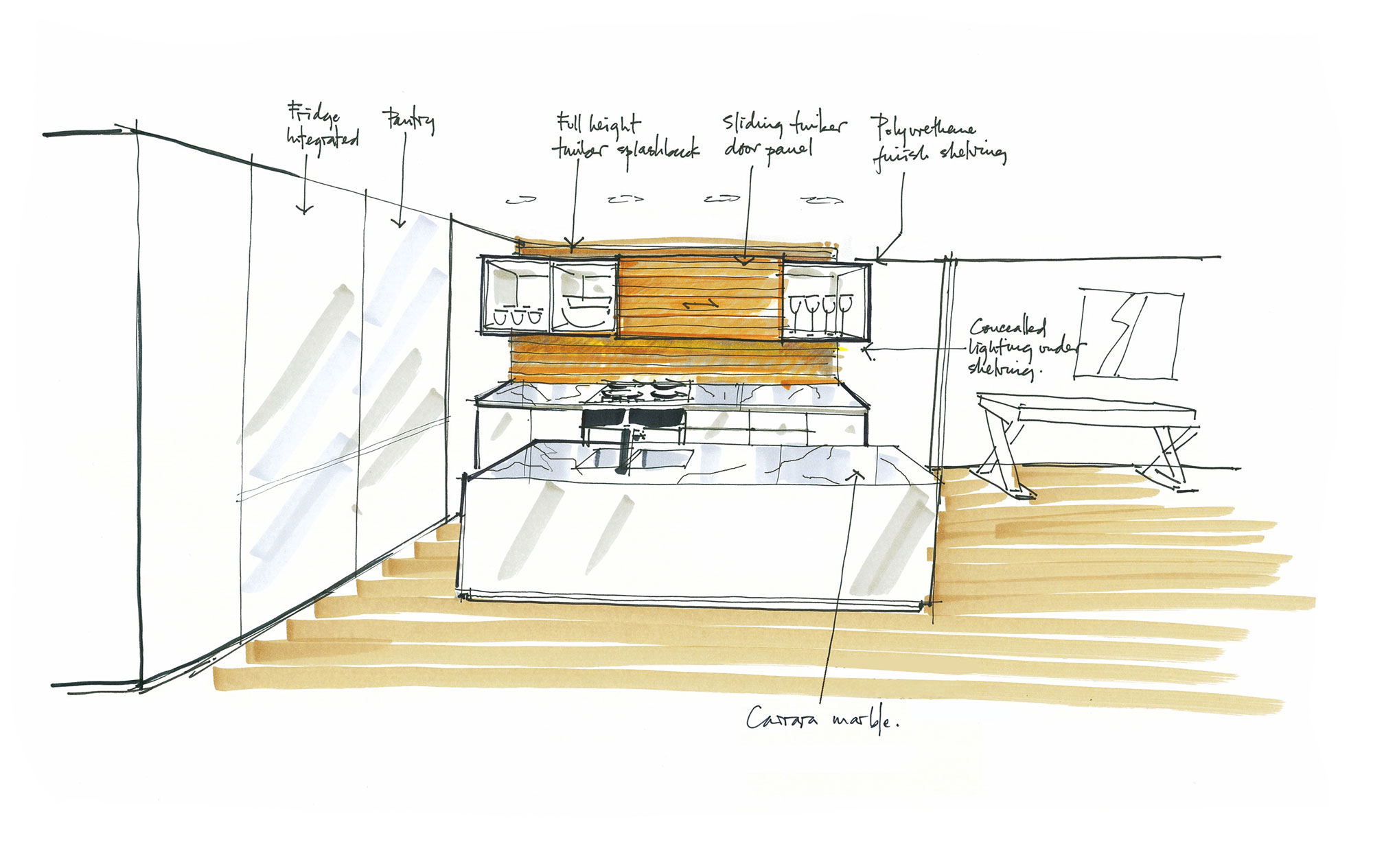 Designed interior living space
